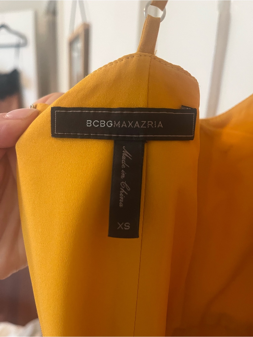 BCBGMaxAzria Mustard Yellow Wide-Leg Jumpsuit - Picture 4 of 6